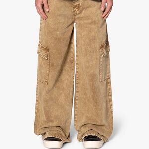mnml Void Baggy Cargo Denim - Brown Size 29Brown / 29